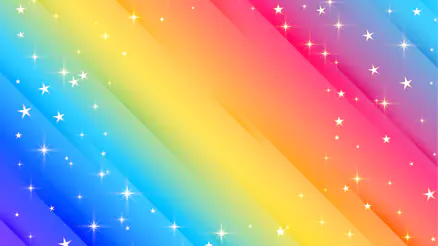 彩色抽象彩虹星星闪烁背景